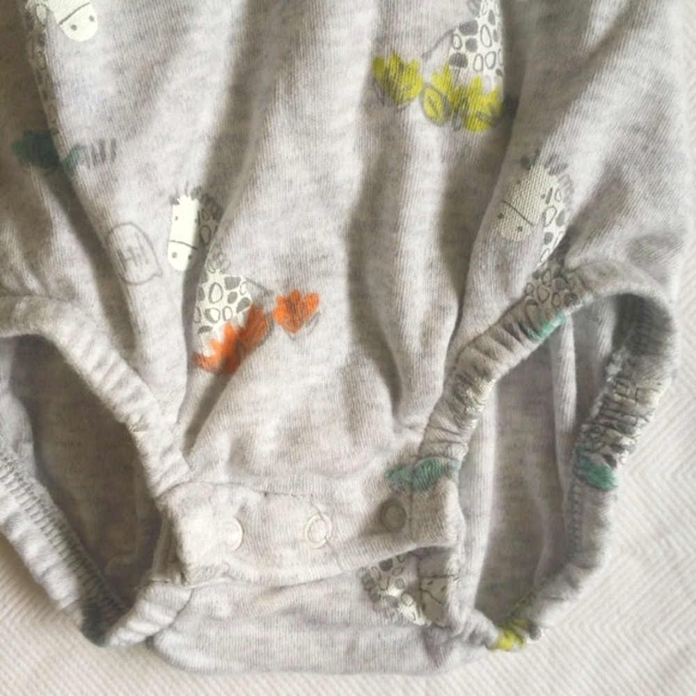 gymboree newborn essentials neutral cotton giraffe bubble romper playsuit - Picture 2 of 7